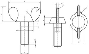 DIN 316 A - Wing screws with rectangular wings